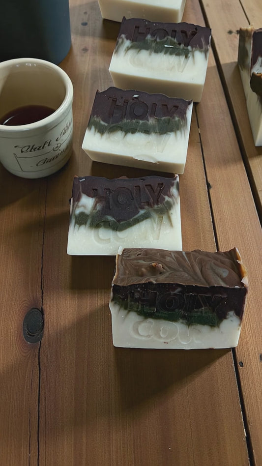 Chocolate and PepperMint Tallow Soap - Delicious Limited Edition Winter Indulgence